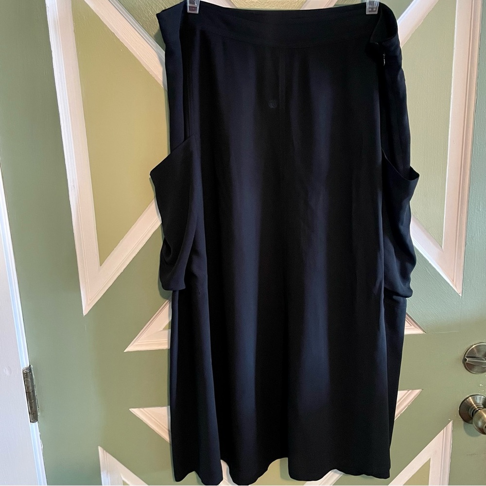 Eileen Fisher Black Skirt W/Pockets XL